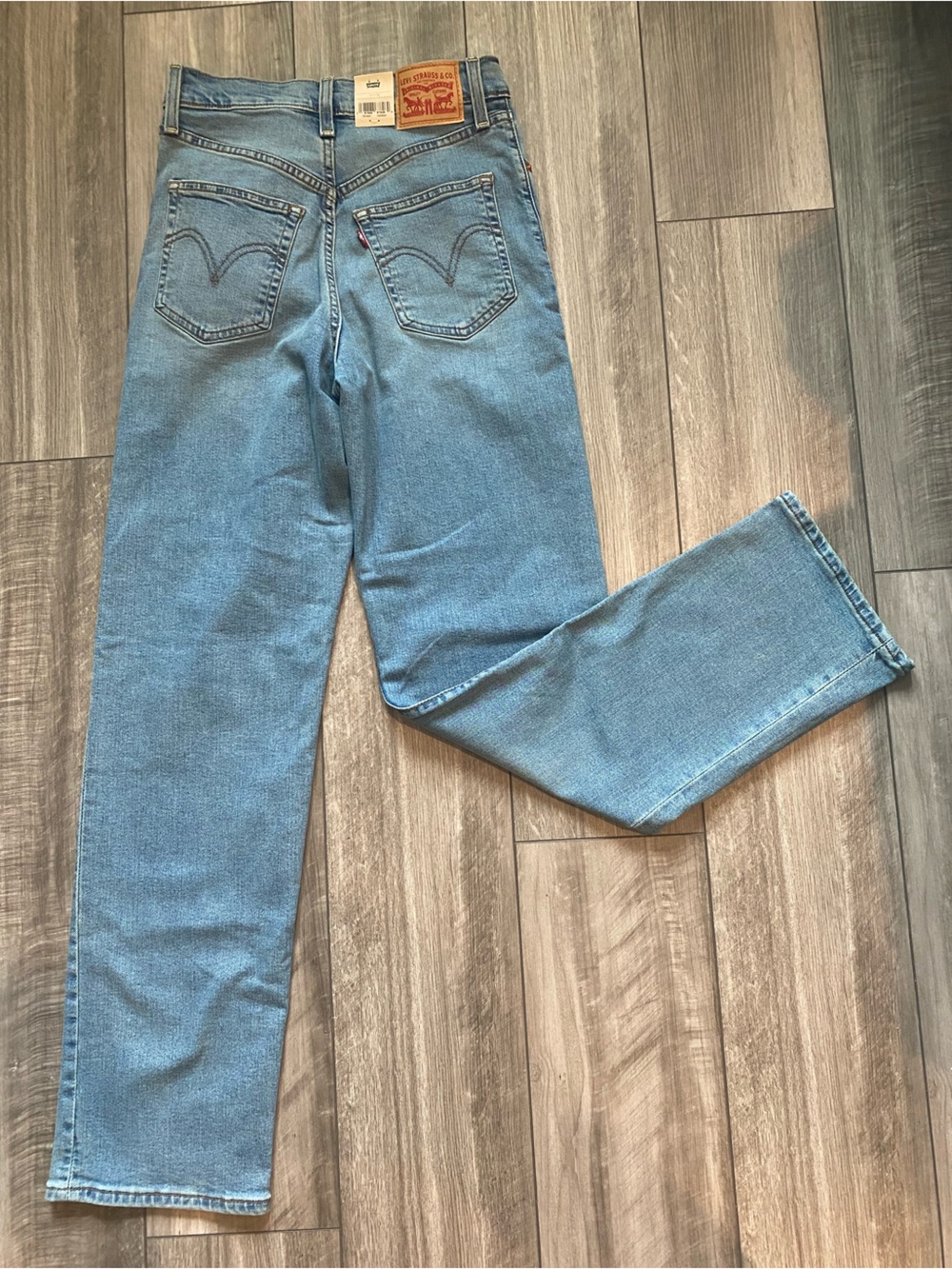 Levi's Ribcage Straight Denim High Rise Waist Jeans 27 New With Tags - Picture 3 of 8